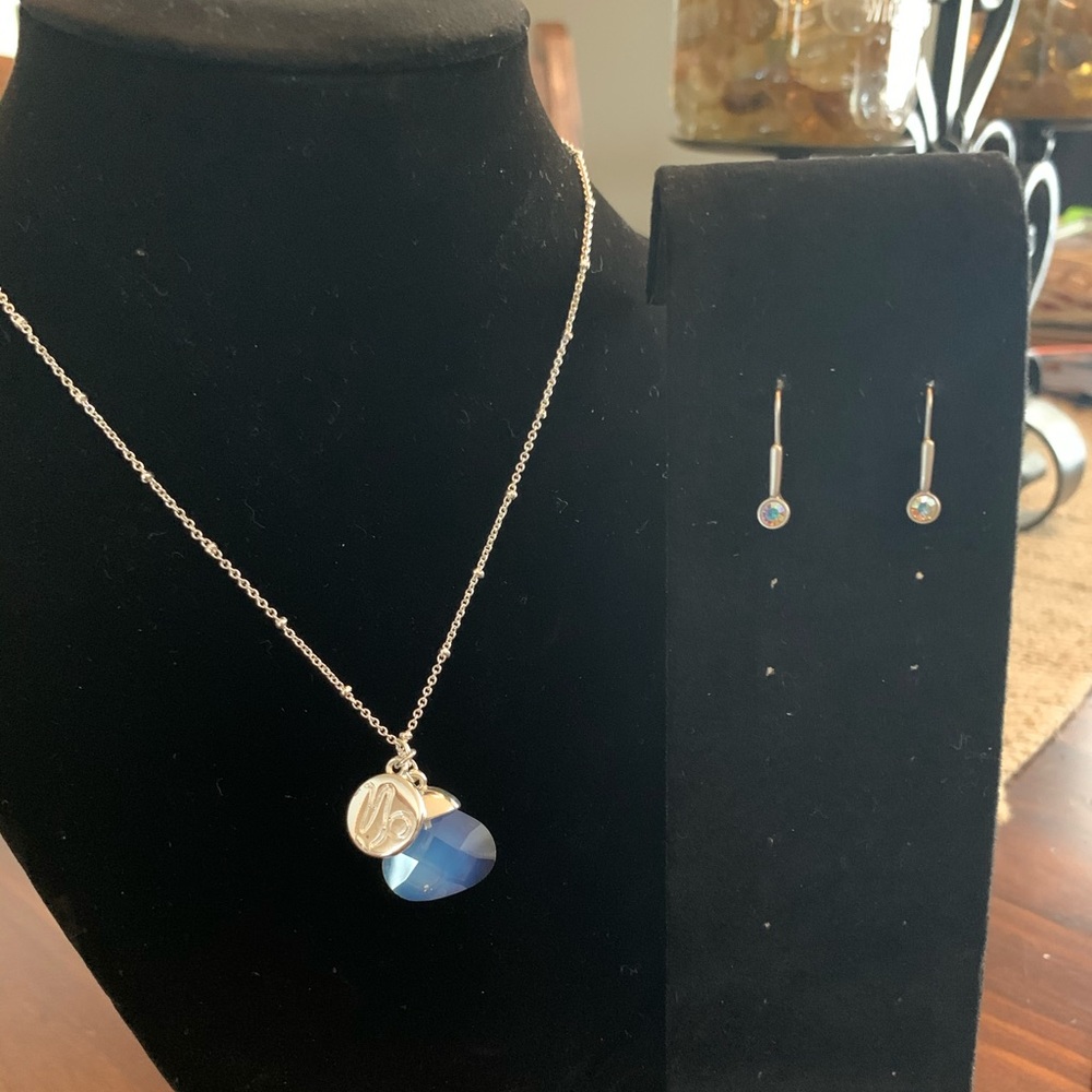 Zodiac Capricorn Pendant Necklace and Earrings